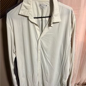 Zara Men's Cream Dress Shirt